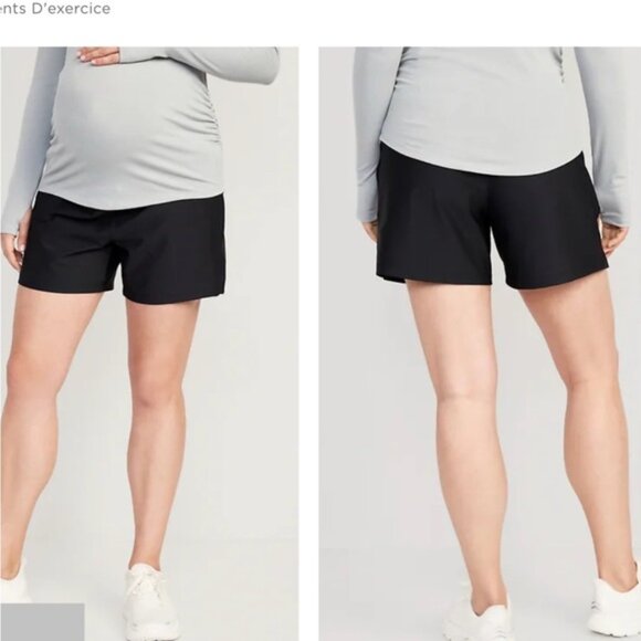 Maternity NWT bundle of overall one piece fleece and shorts jersey pockets large - Picture 5 of 7